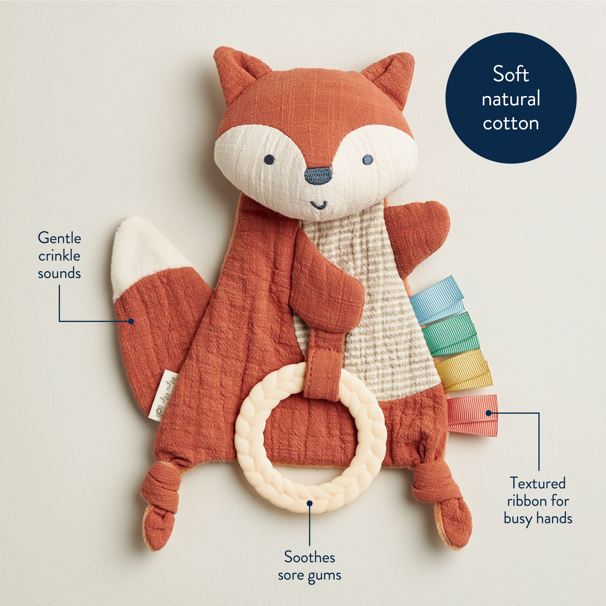 Bitzy CrinkleTM Sensory Crinkle Pal Fox - Image 4