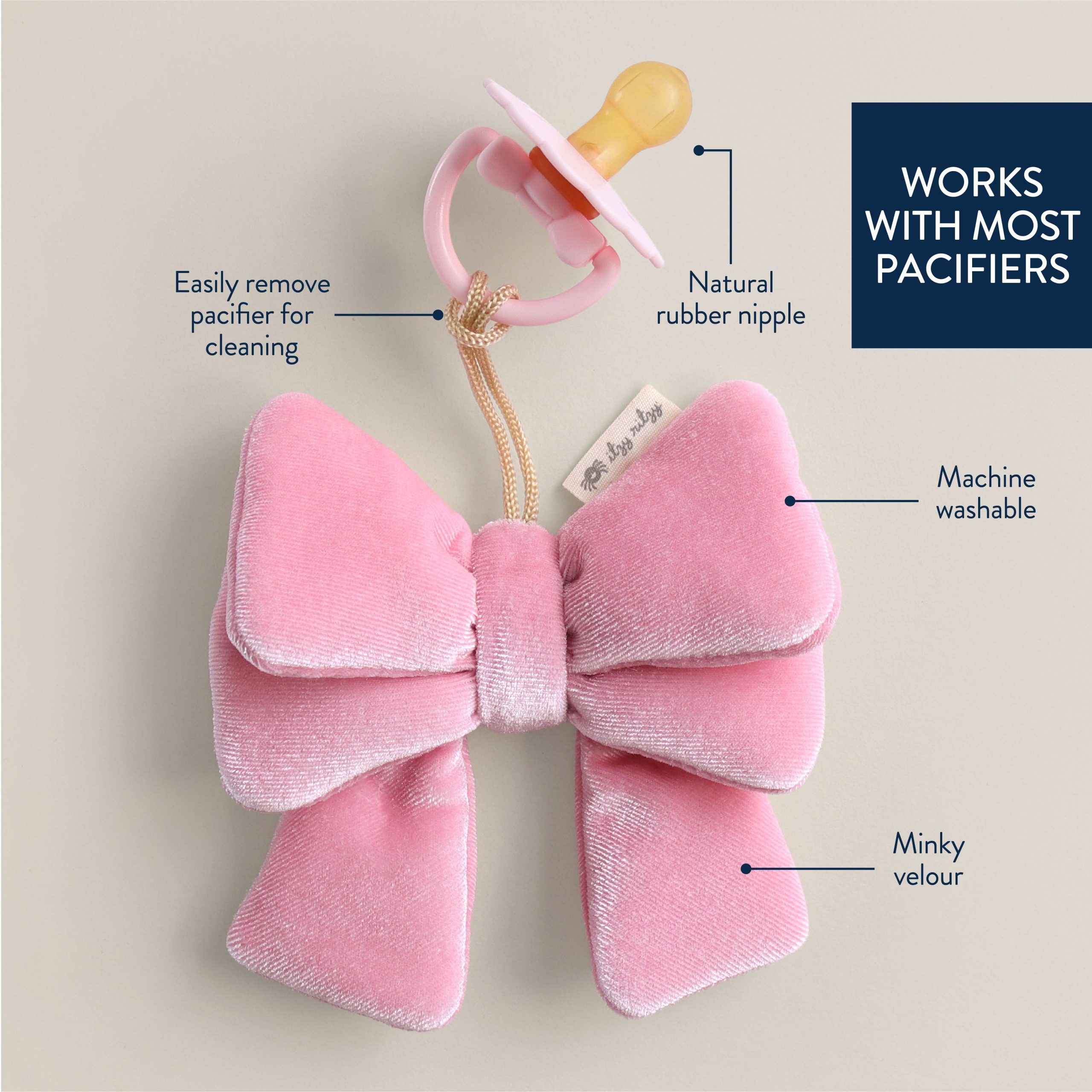 Bitzy PalTM Natural Rubber Pacifier & Lovey - Image 4
