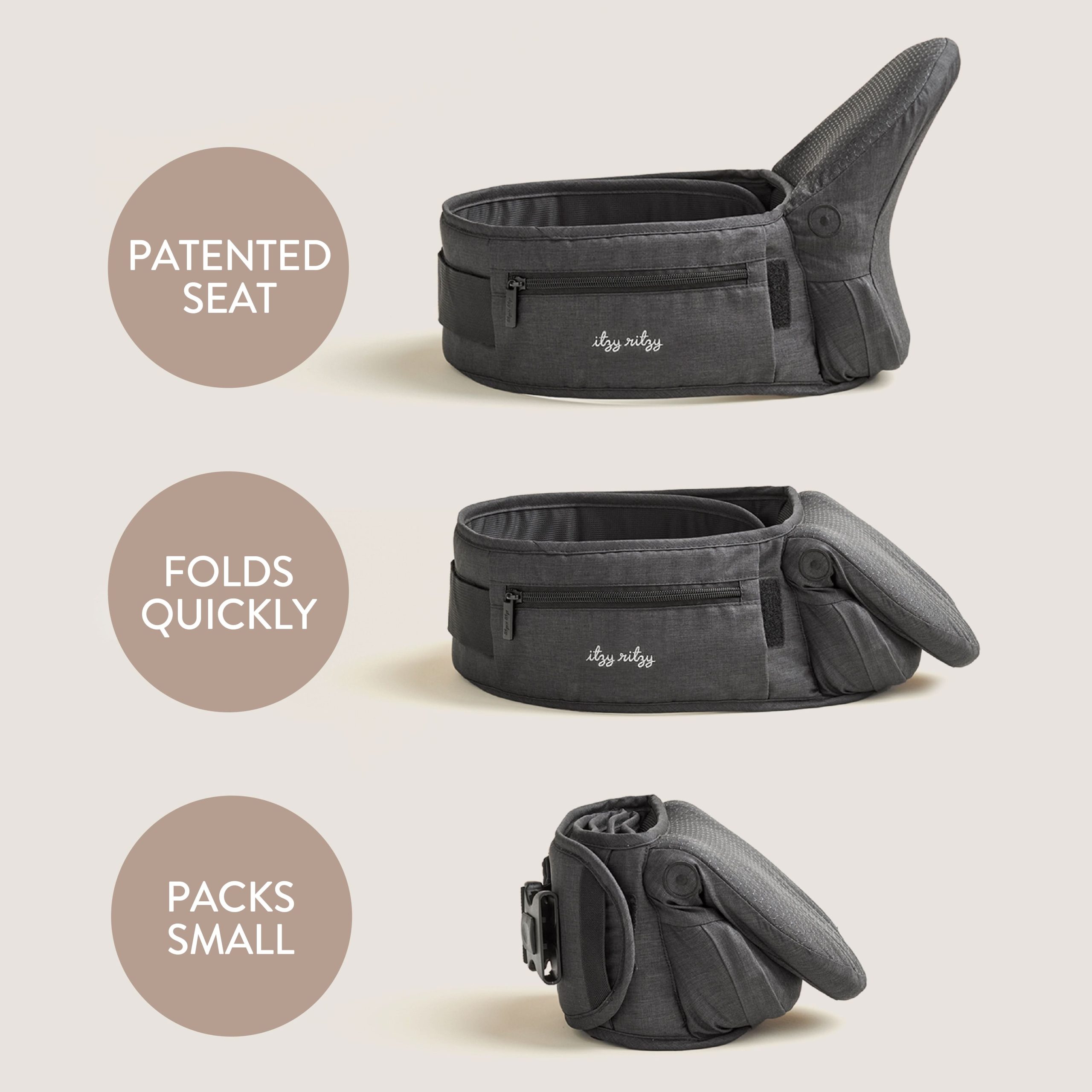 Itzy Hold & FoldTM Hip Seat Baby Carrier - Image 5