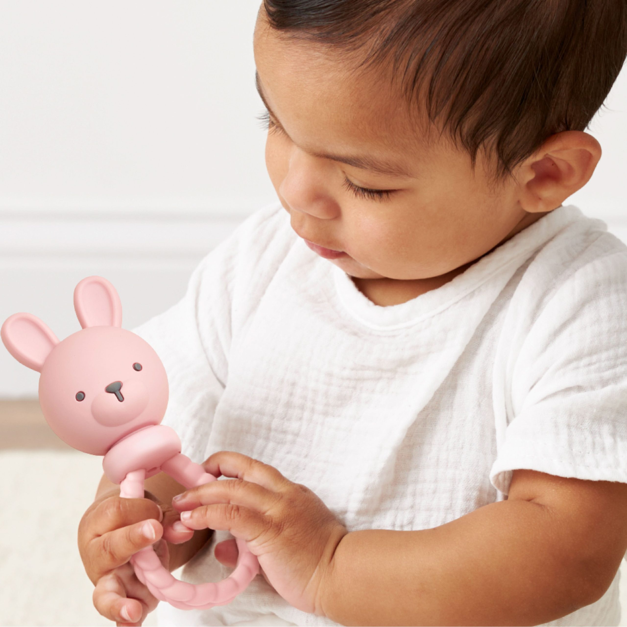 Shake & SmileTM Silicone Rattle Teether - Image 4